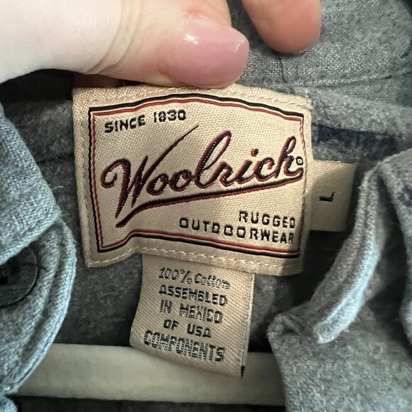 Vintage Woolrich Novelty Print Fishing Rod Soft Button Front Long Sleeve Shirt - Picture 6 of 12